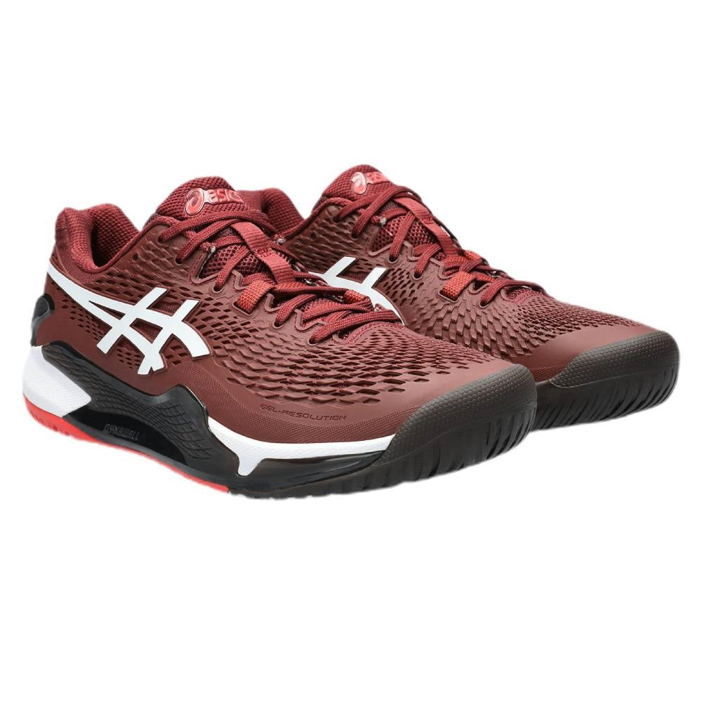 Asics Gel Resolution 9 Men's Tennis Shoe (Red/White)