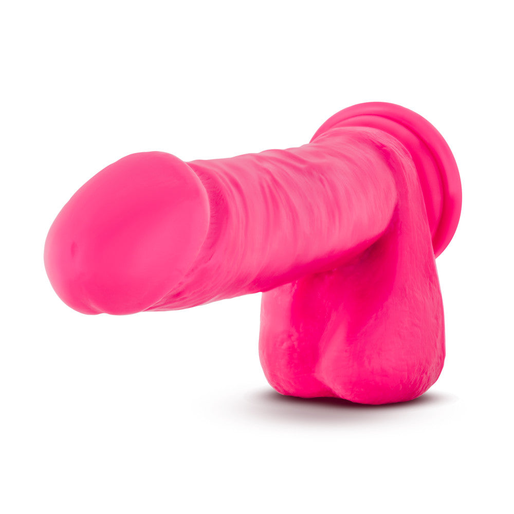 Ruse By Blush® | Big Poppa Realistic G-Spot Hot Pink 7.75-Inch Long Dildo With Balls & Suction Cup Base、mySite、bottomscart