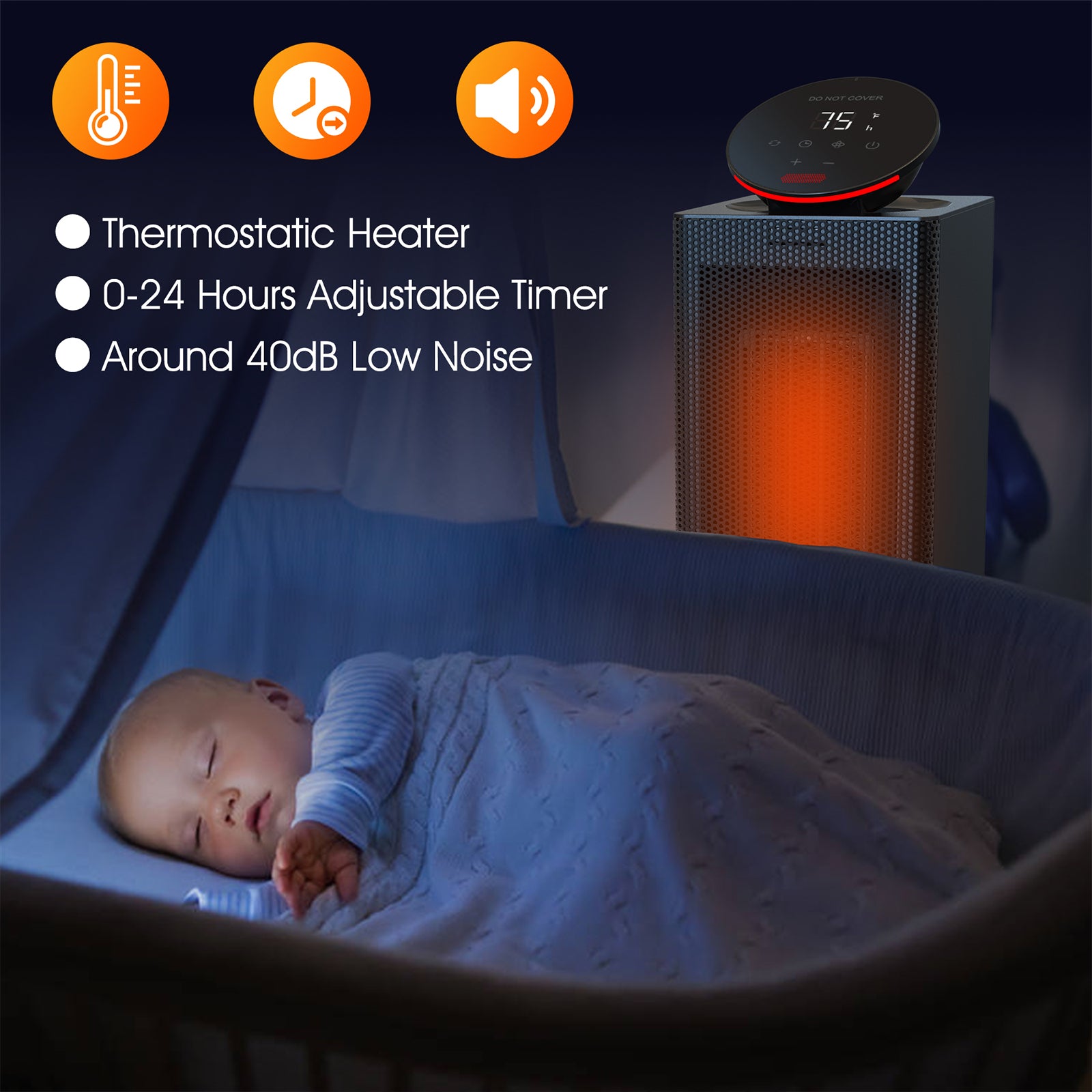 DH-QN12 Oscillating PTC Electric Heater with Remote Control、mySite、fannypackpong