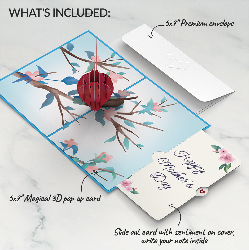 Love Cardinal Mother's Day Pop-Up Card and Sentiment Set、mySite、solidvoid