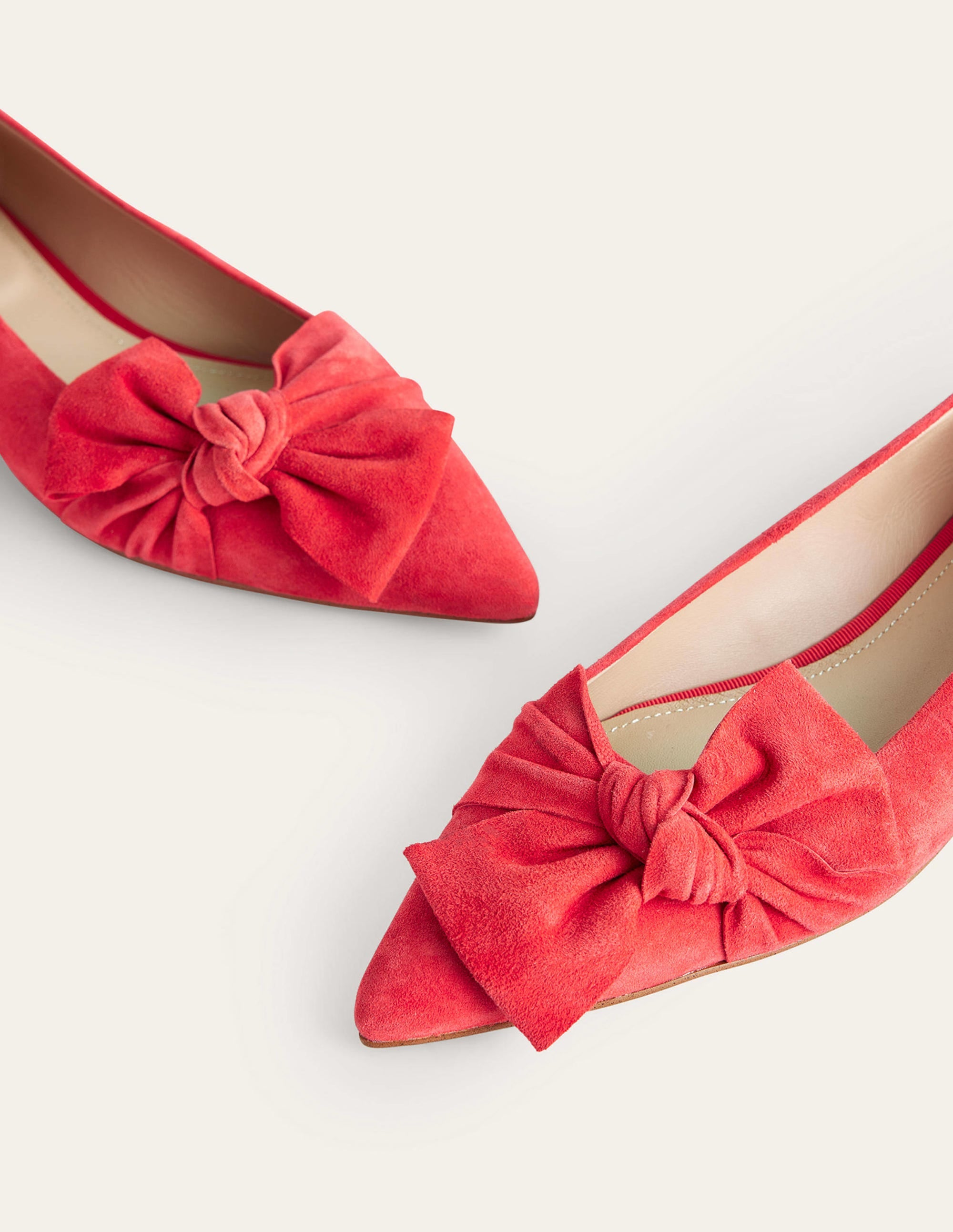  Suede-Bow Ballet Flats-Brilliant Red Suede、mySite、ashleygrahame