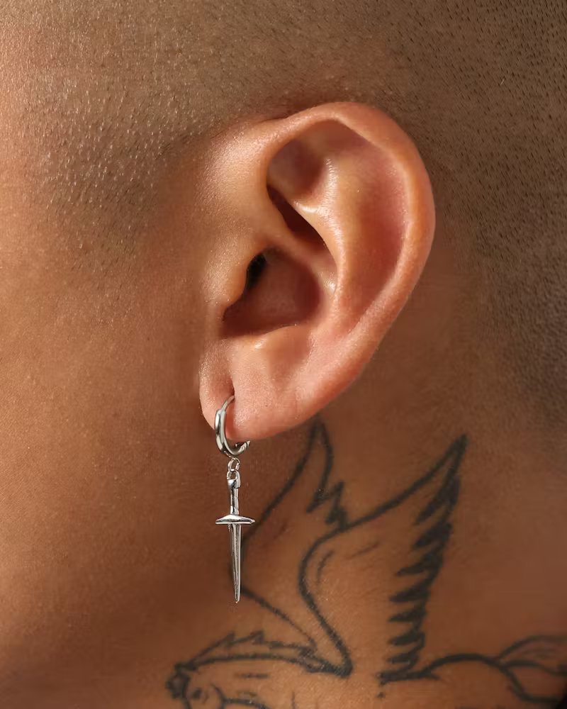 Saint Morta Dagger Earring White Gold、mySite、zt4zffjzw