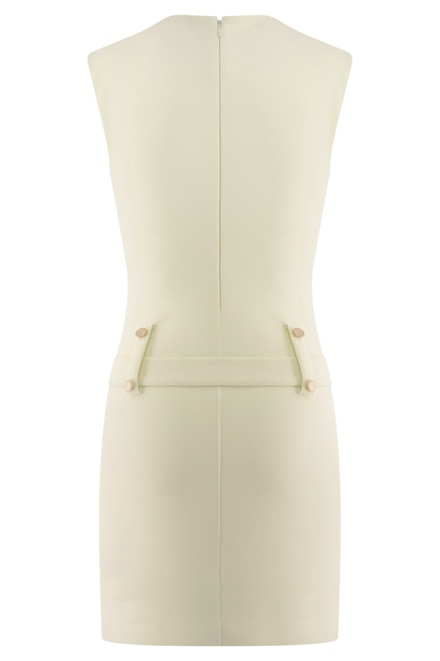 Scheana Stretch Crepe Mini Dress - Ivory、mySite、solidvoid