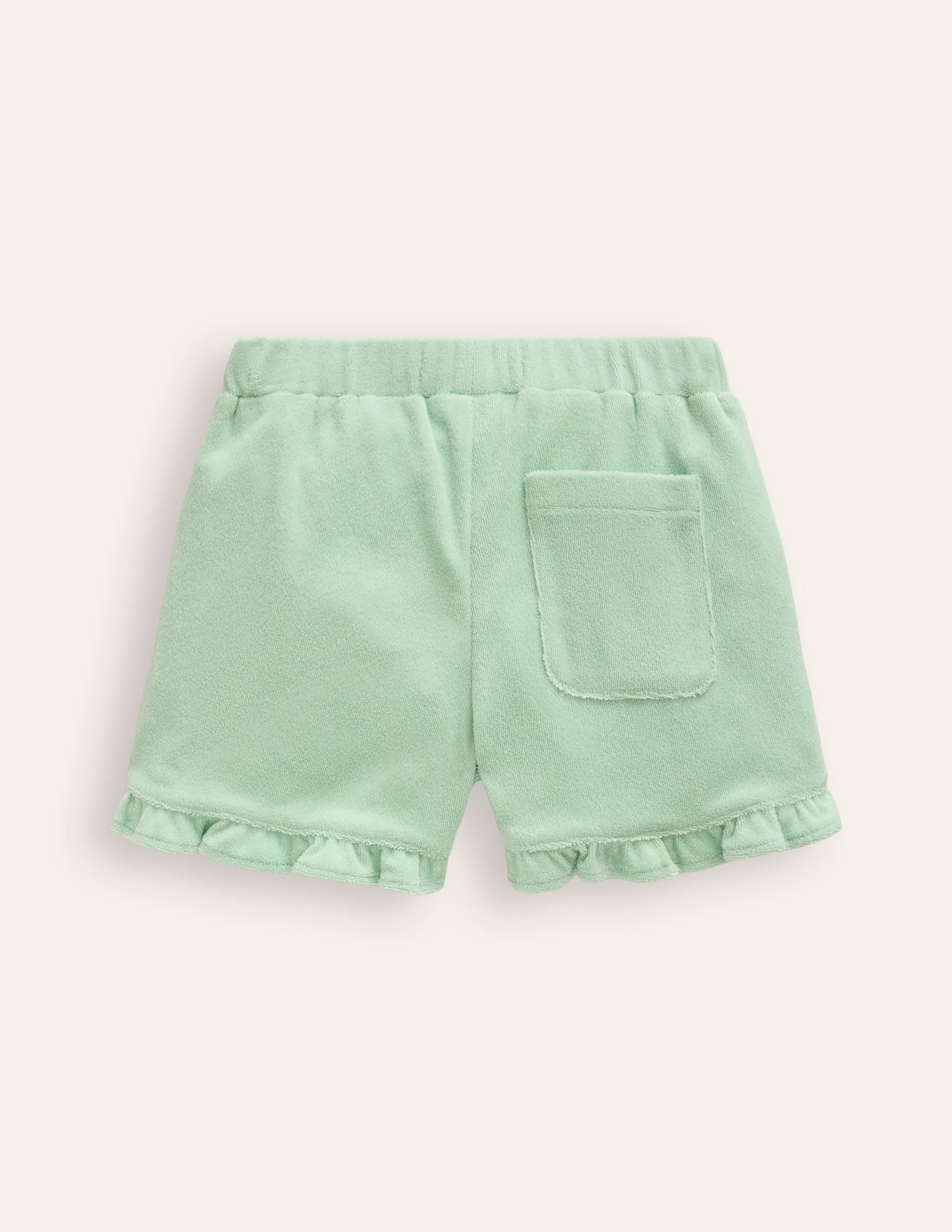 Frill Hem Towelling Shorts-Pistachio Green、mySite、ashleygrahame