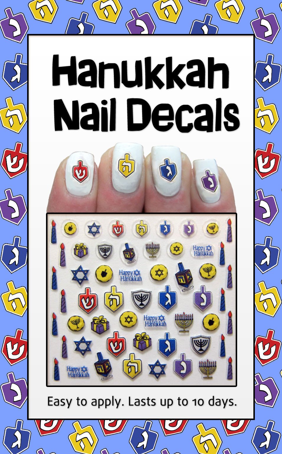 Midrash Manicures Hanukkah Nail Decals、mySite、topwebapps
