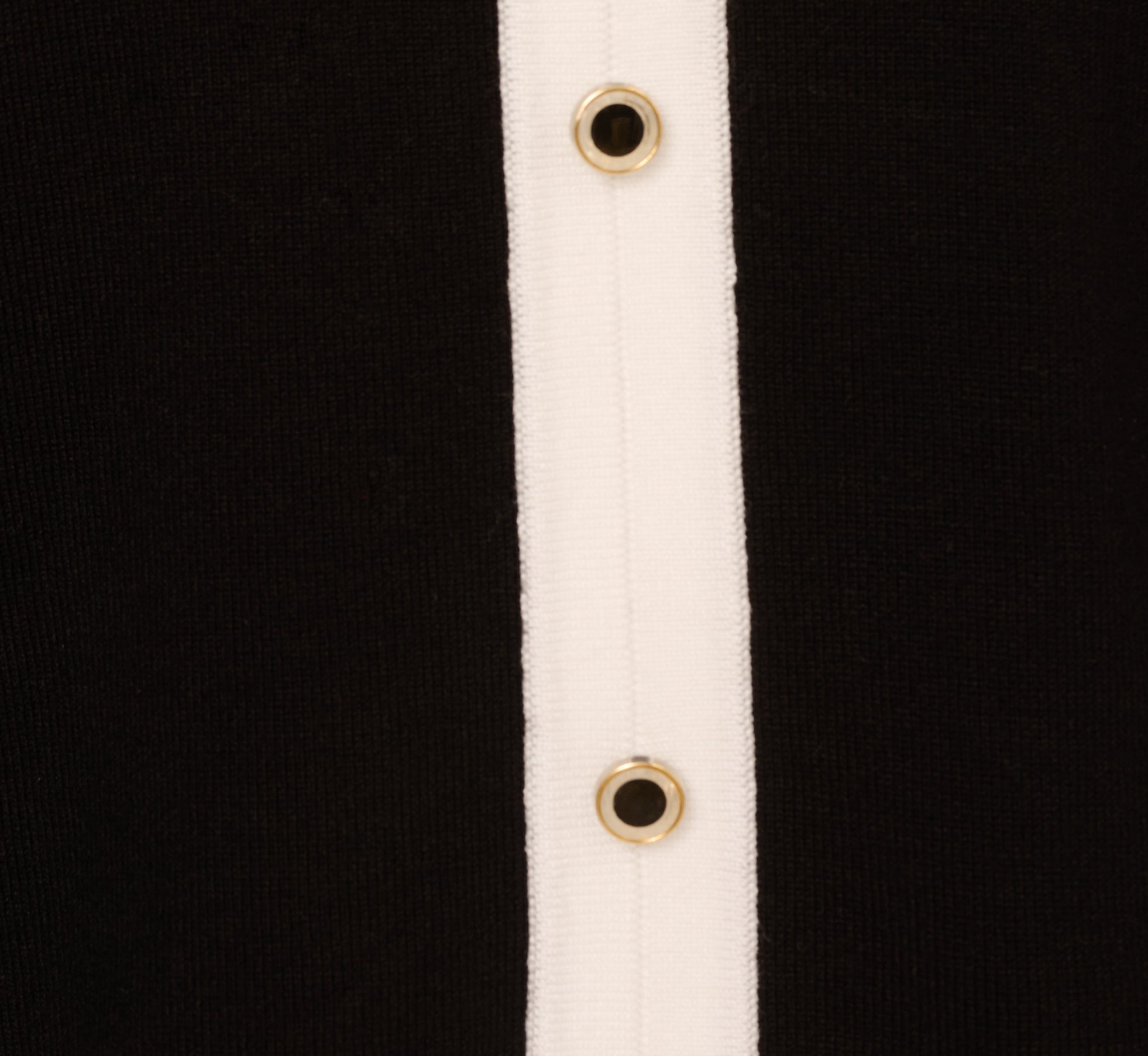 Contrast Ruffle Cardigan In Black Ivory、mySite、solidvoid