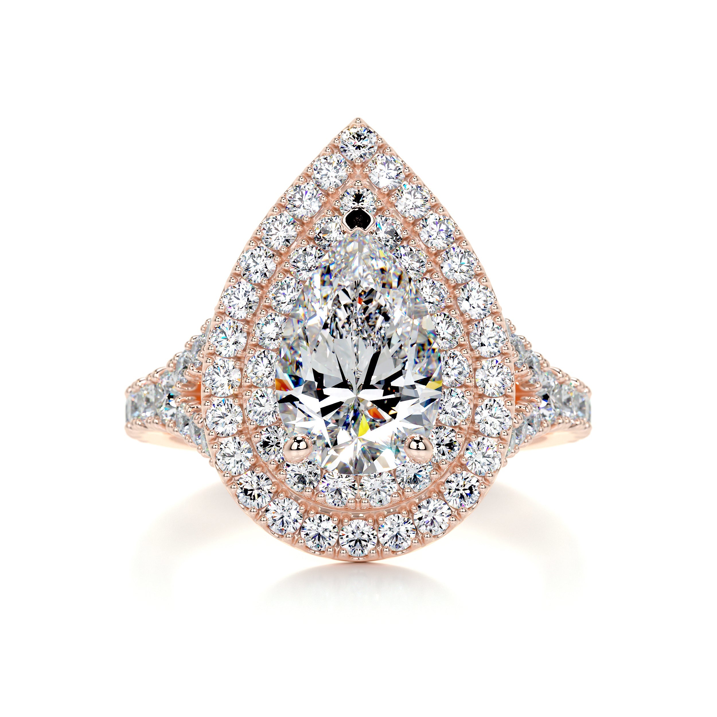 Melanie Moissanite & Diamond Ring -14K Rose Gold (RTS)、mySite、hinf8tx79