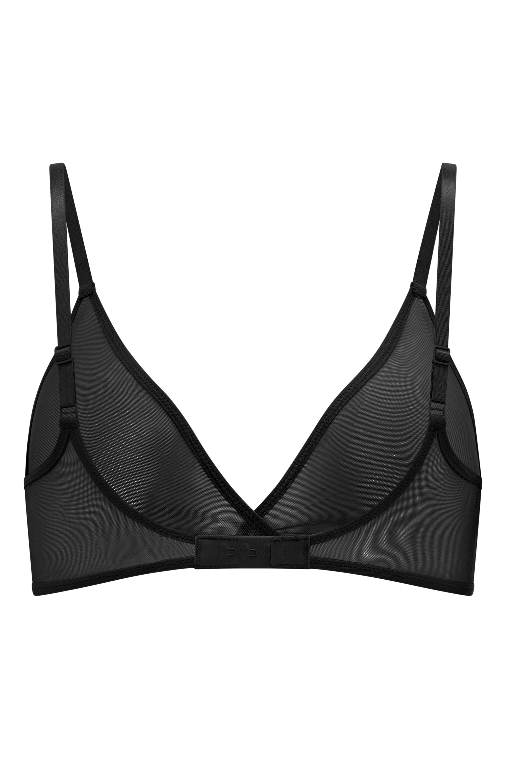Soft Mesh Single Layer Triangle Bra in Black、mySite、solidvoid
