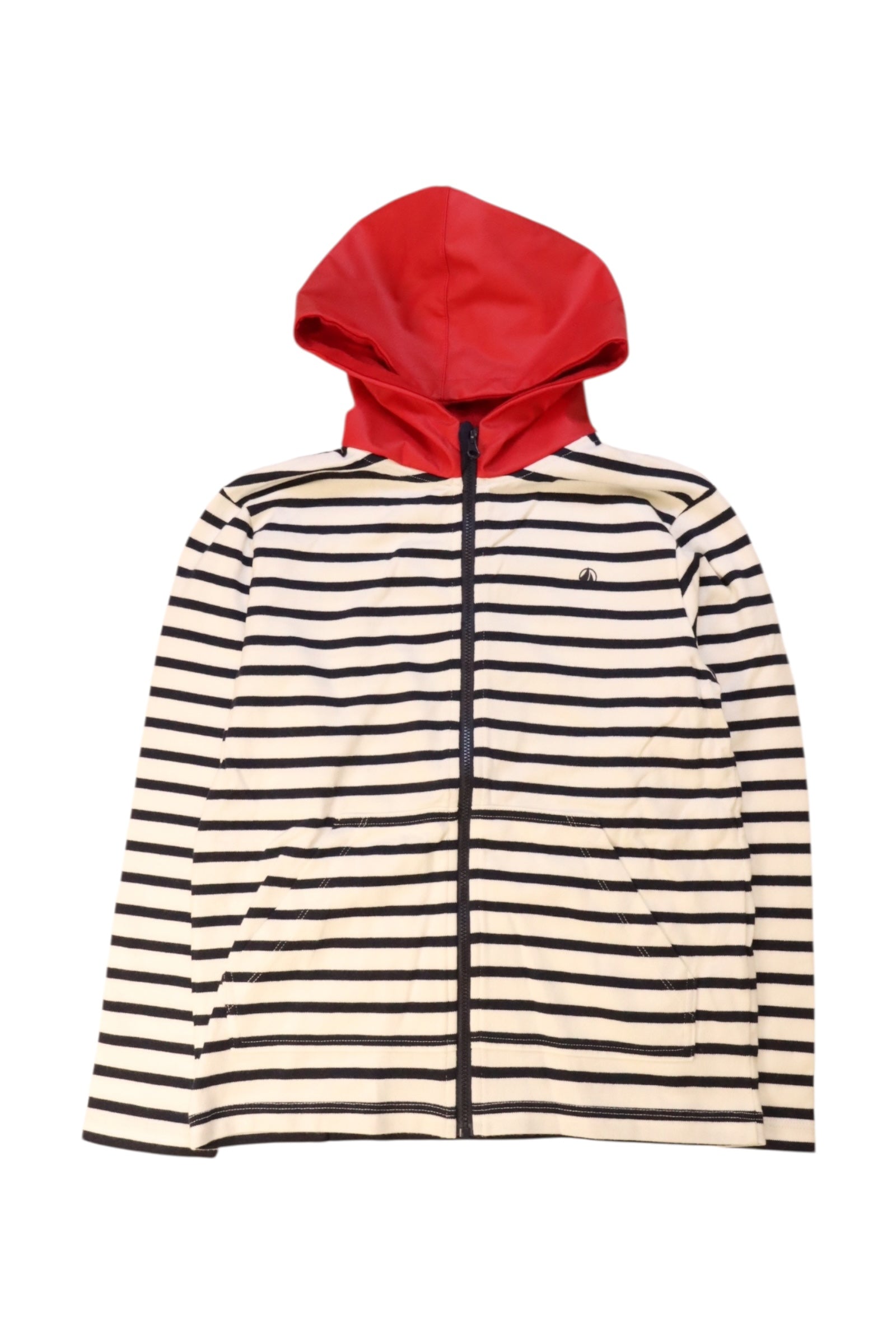 Petit Bateau Hooded Striped Lightweight Jacket - Size 10Y、mySite、g9winljtr