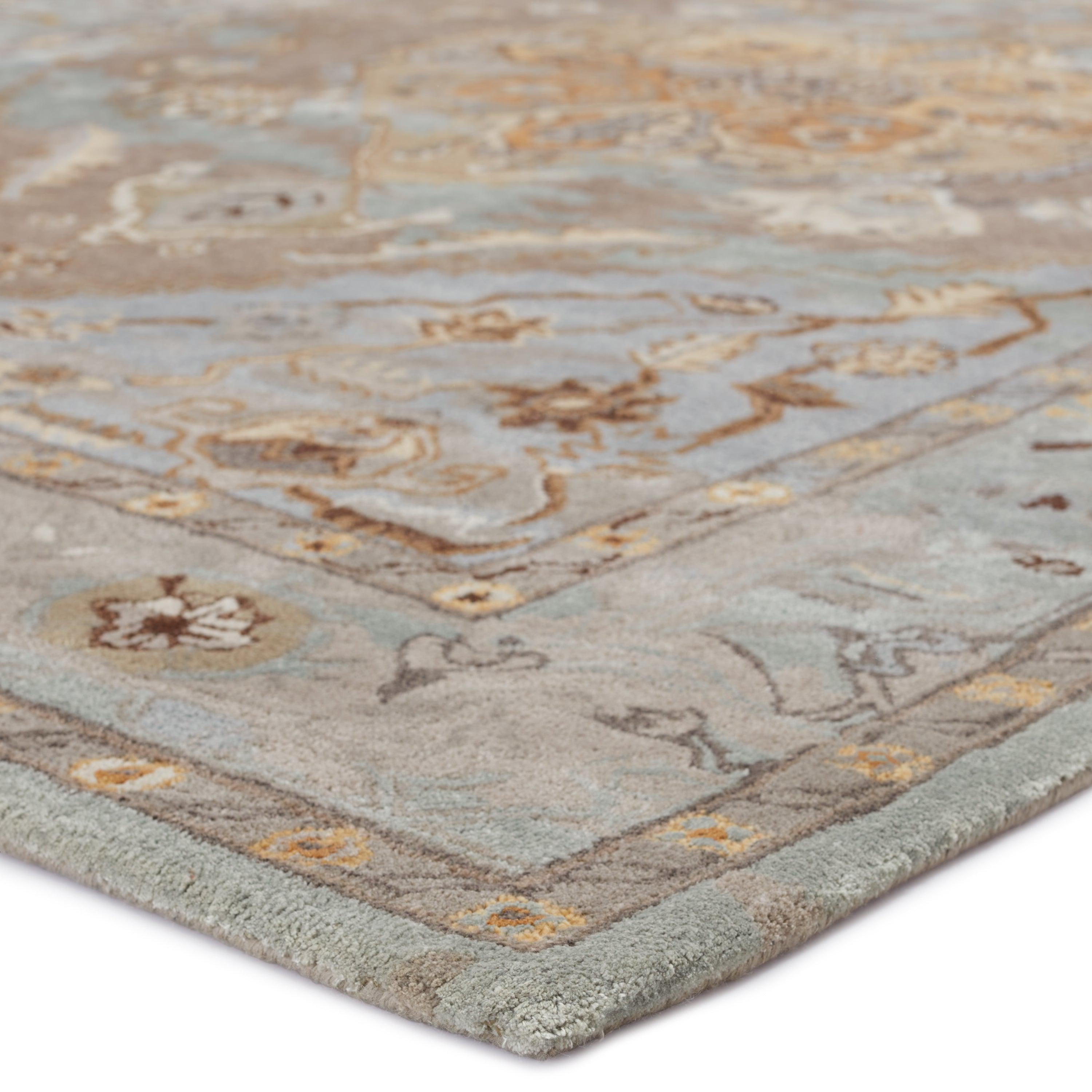 Raisa Handmade Medallion Gray Gold Area Rug、mySite、gigharbornorthrealestate