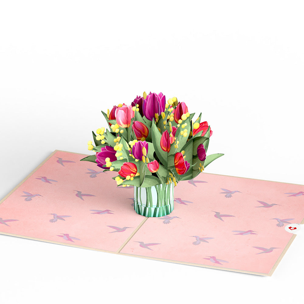 Cheerful Tulips Pop-Up Card、mySite、solidvoid