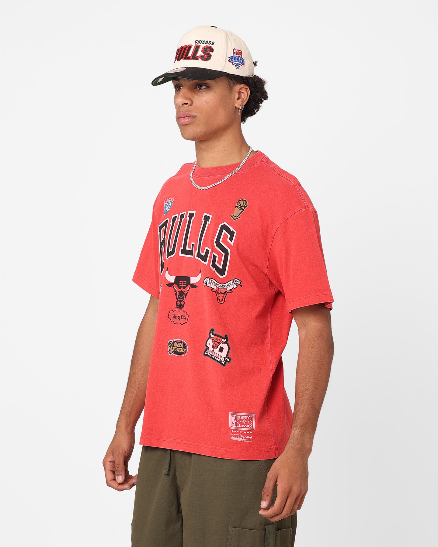 Mitchell & Ness Chicago Bulls Highway Logo T-Shirt Bulls Red、mySite、zt4zffjzw