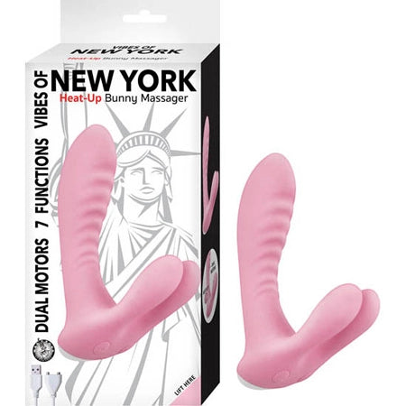 New York Heat Up Bunny 2 In One | Dual Motors | G Plus Vibrator | Curvy Clitoral Stimulator、mySite、bottomscart
