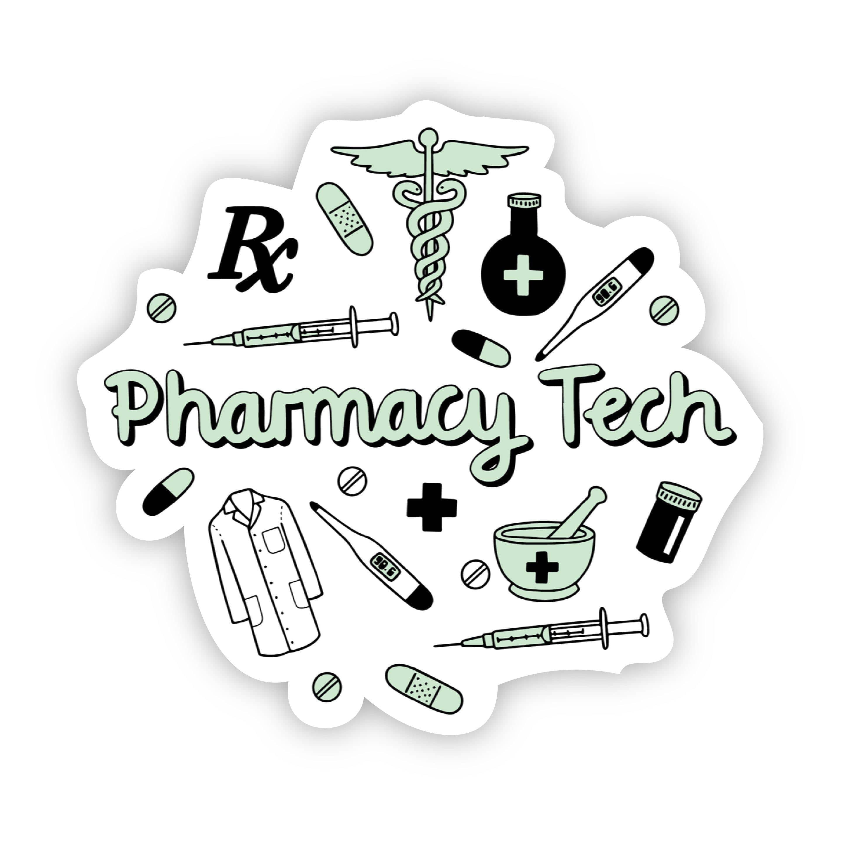  Pharmacy Tech Green Sticker、mySite、elrpsem3k