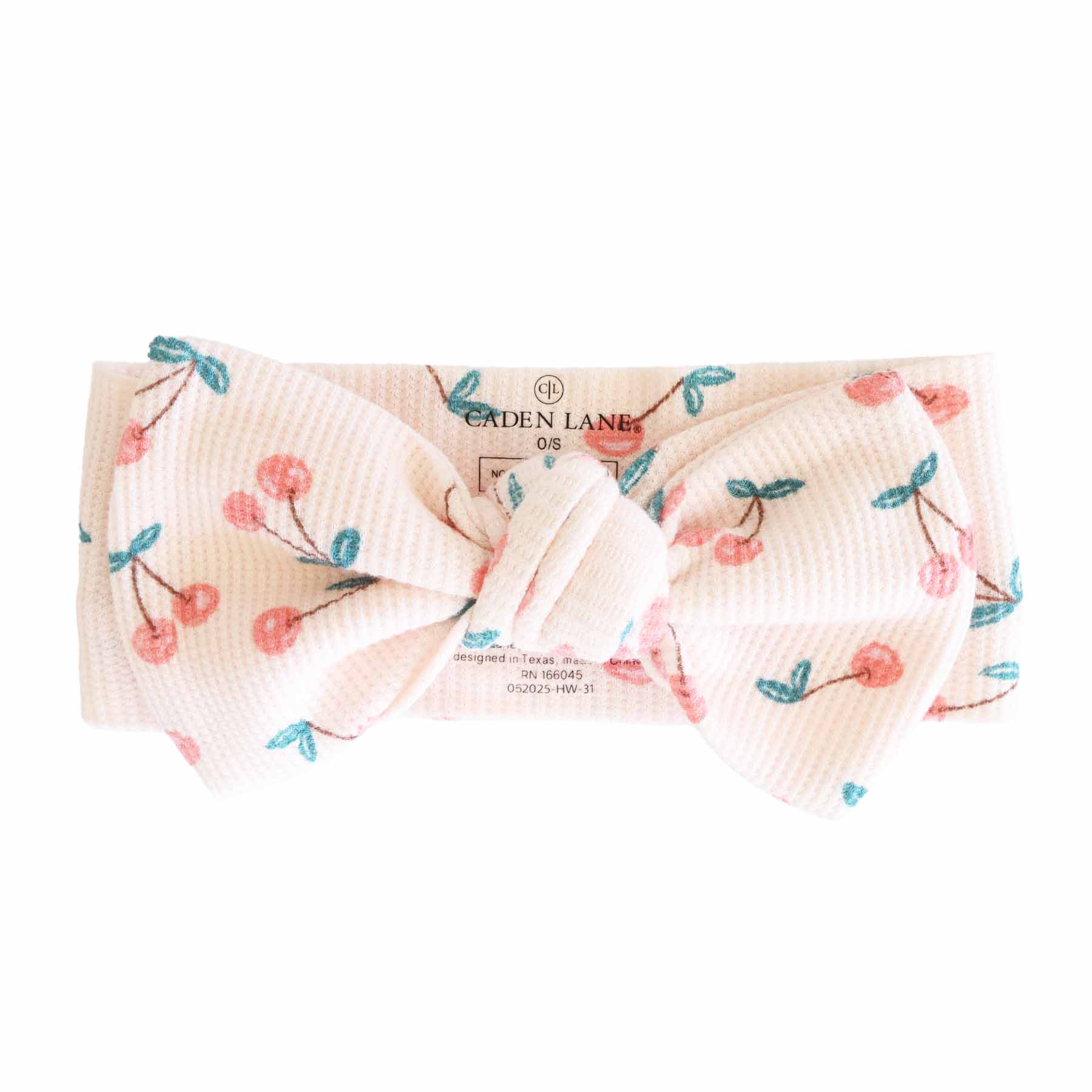 Cherry On Top Bamboo Waffle Knit Large Bow Headwrap、mySite、layawaytickets