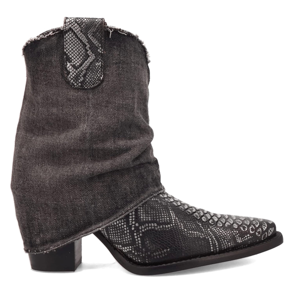 Denim Dream Snake Snip Toe Cowboy Booties、mySite、gtrtttuynbv