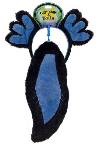 BLACK AXOLOTL EARS HEADBAND AND TAIL WITH HEADER、mySite、g9winljtr