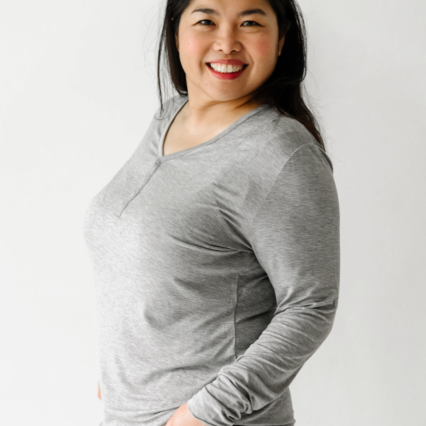 Heather Gray Women's Pajama Top、mySite、g9winljtr