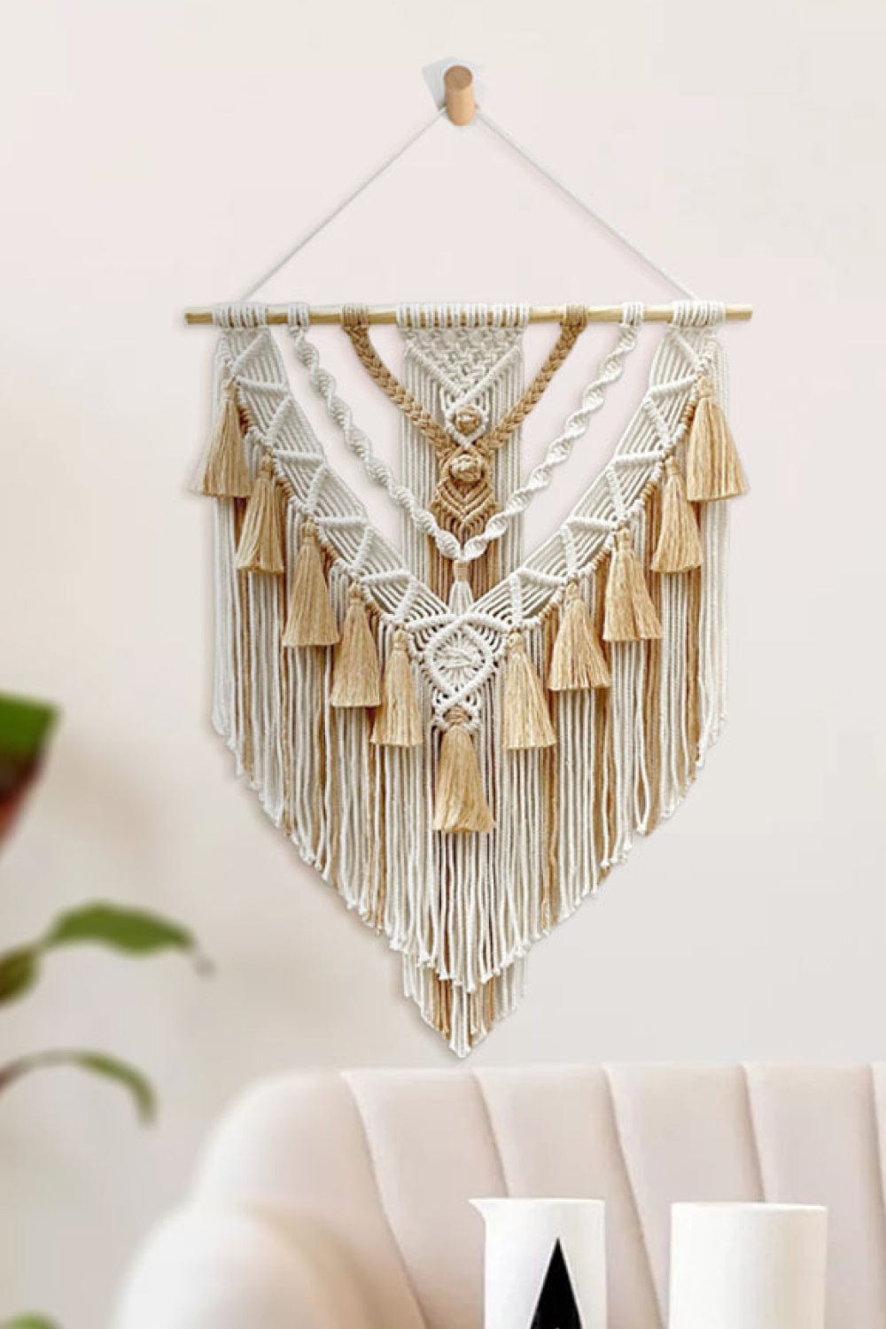 Two-Tone Macrame Wall Hanging、mySite、g9winljtr