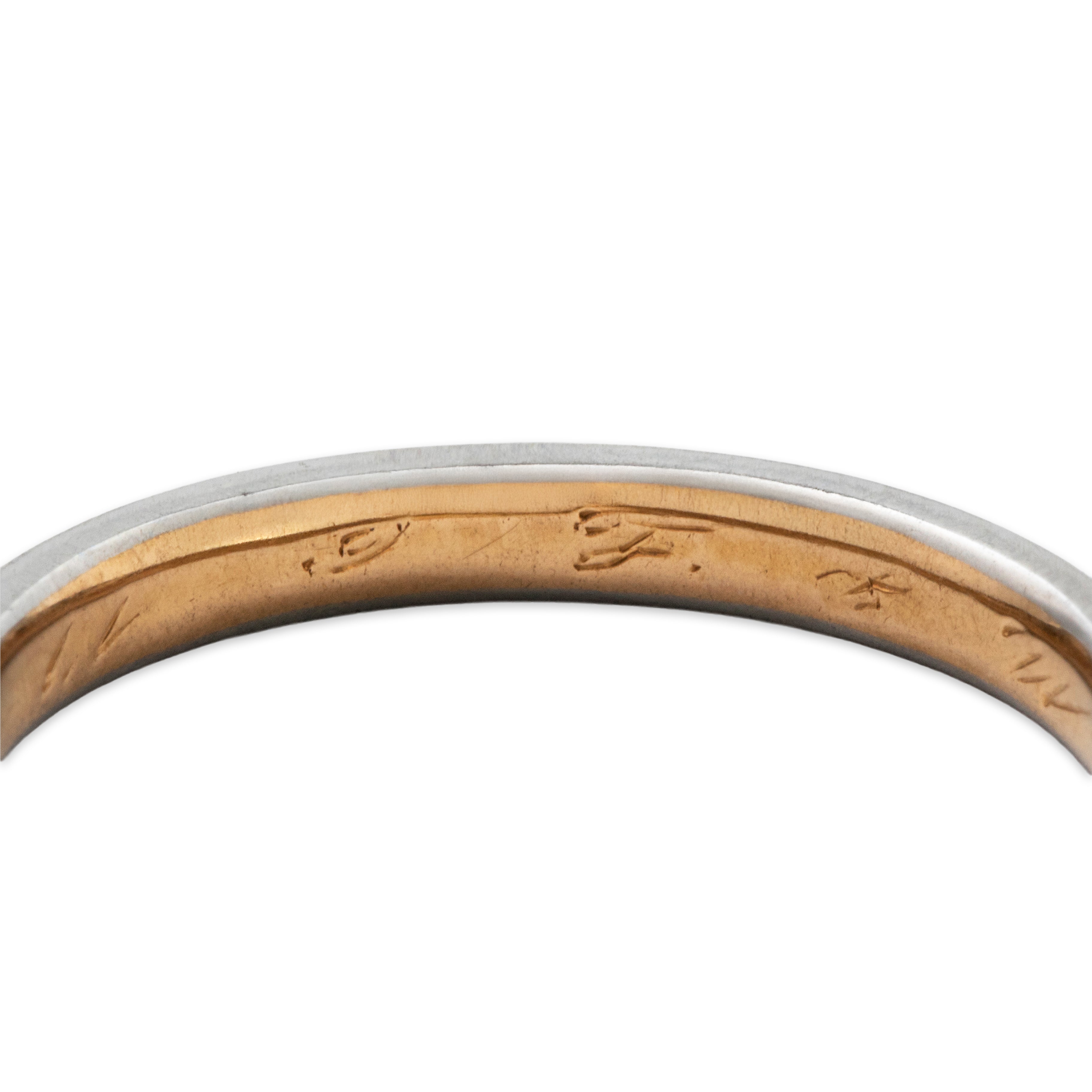 Antique Art Deco 18k White & Yellow Gold Blossom Band Ring 6.00、mySite、hinf8tx79