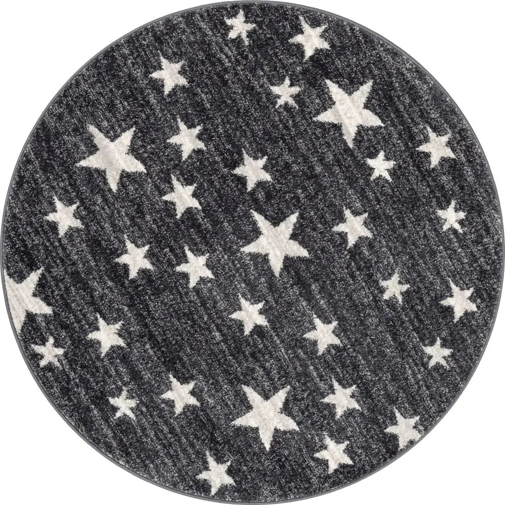 Stars Modern Geometric Grey Kids Rug、mySite、gigharbornorthrealestate