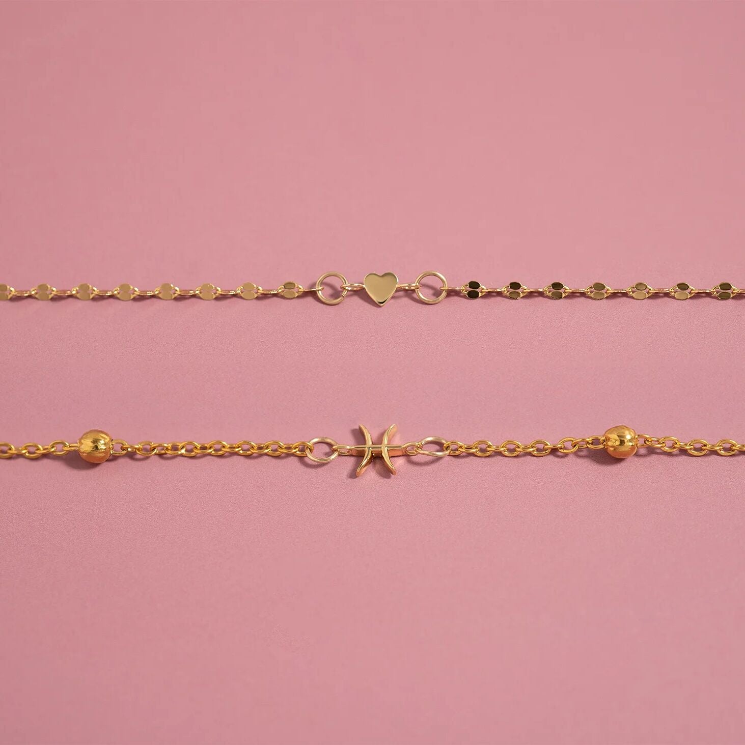 14K Gold Plated Sterling Silver Zodiac Connector Charm for Permanent Jewelry / PMJ1032、mySite、dreamappss