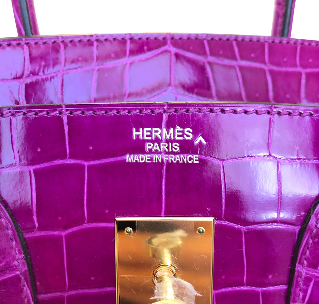 Hermès Birkin 35 Rose Sheherazade Crocodile Bag、mySite、garminoutage.com