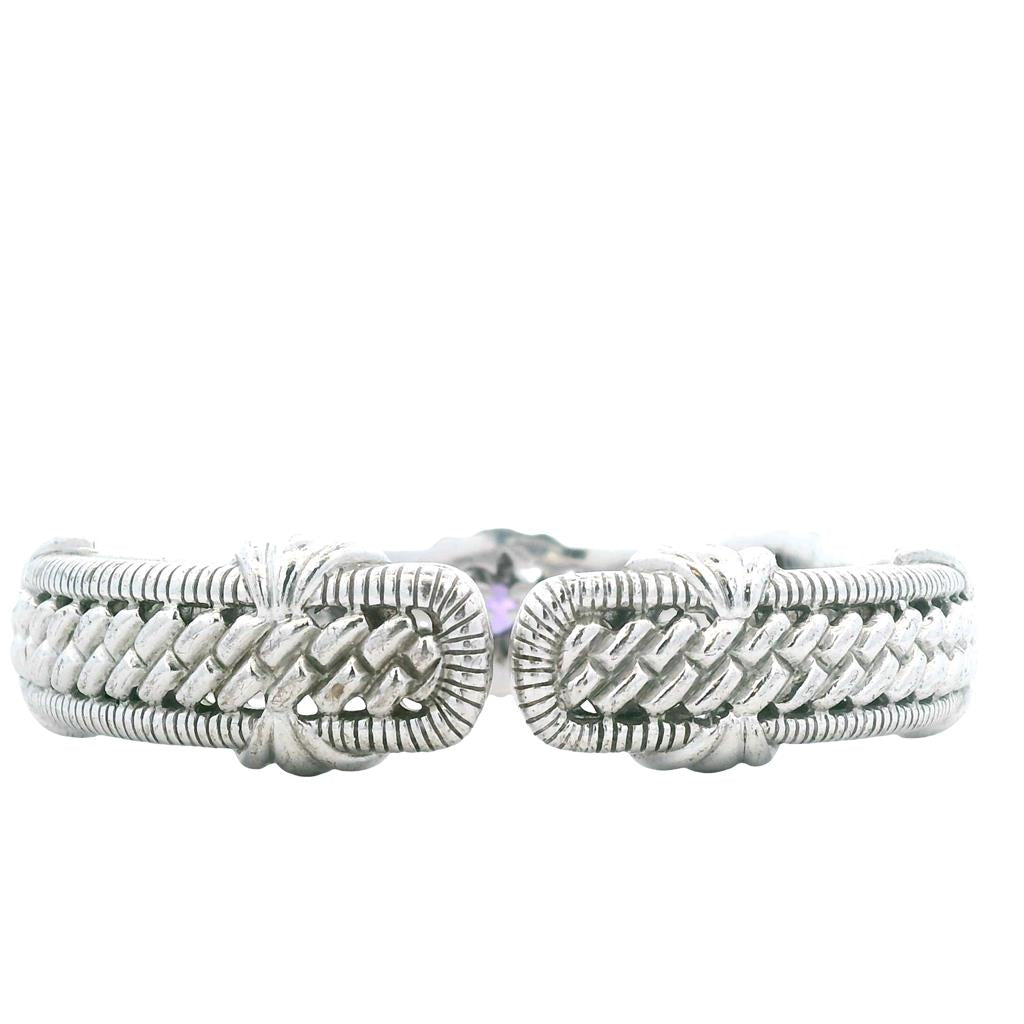 Estate Sterling Silver Judith Ripka Square Amethyst Cuff、mySite、botmansion