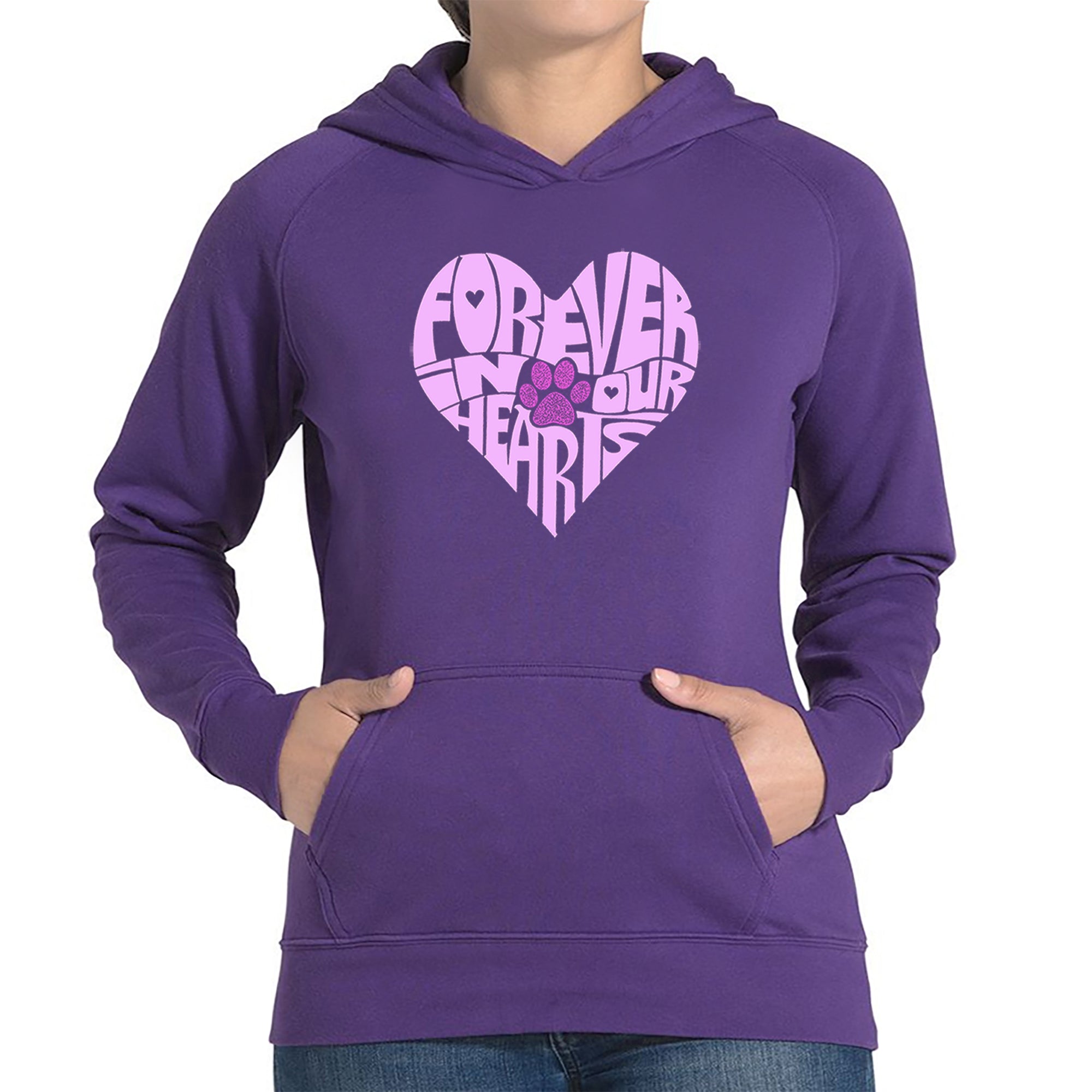 Forever In Our Hearts - Women's Word Art Hooded Sweatshirt、mySite、camillekostekn