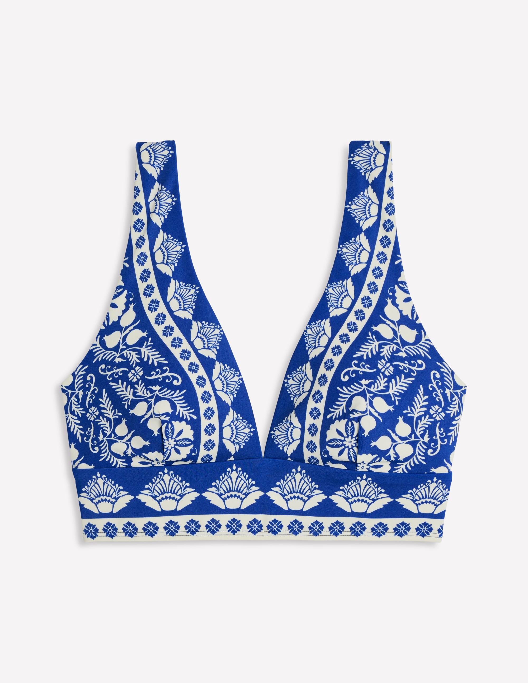  Porto Bikini Top-Bright Blue, Ornate Stripe、mySite、ashleygrahame