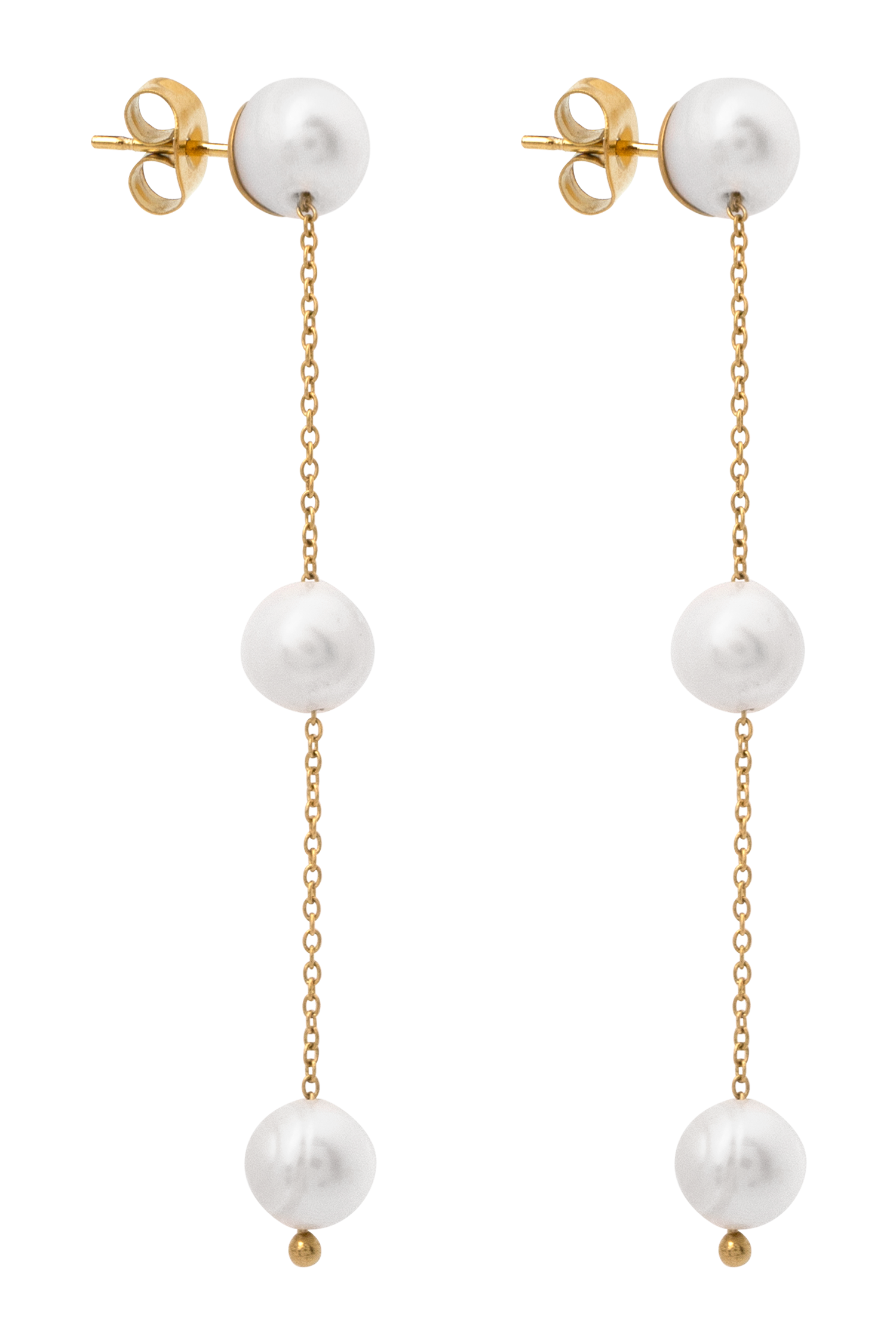 Bodhi Freshwater Pearl Drop Earrings - Pearl、mySite、solidvoid