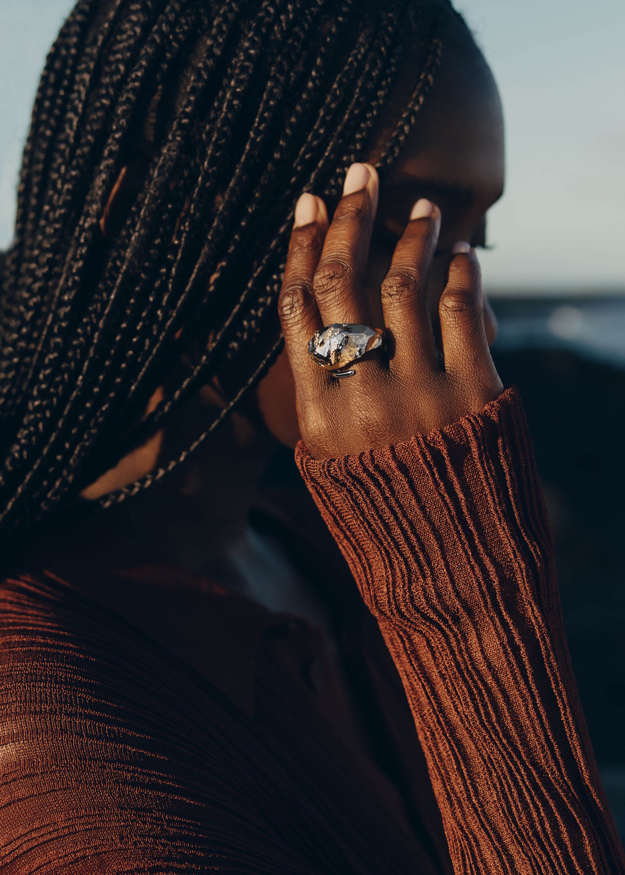 Bague Eroz - Duo palladium et dorure 24 carats、mySite、camillekostekn