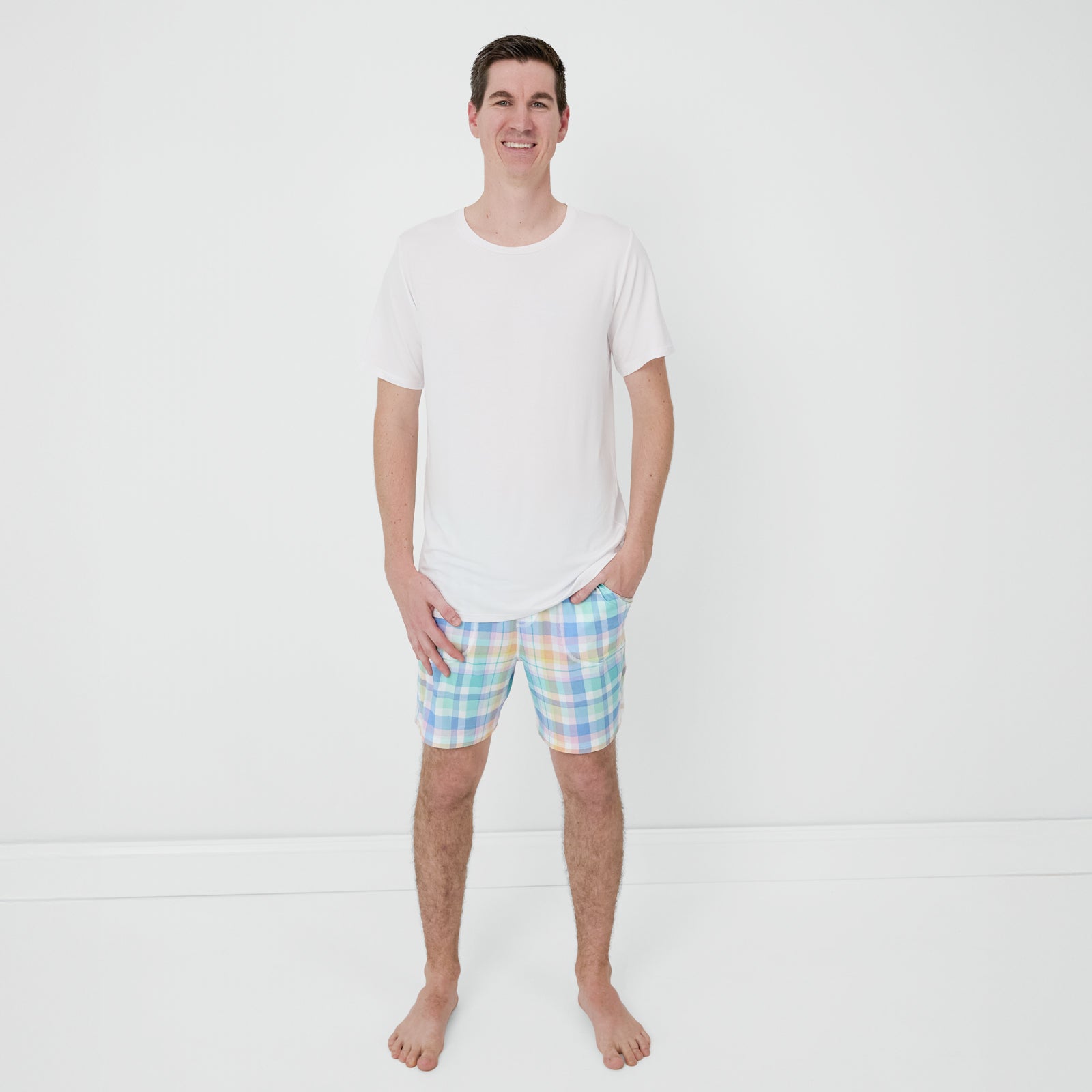  Pastel Plaid Men's Pajama Shorts、mySite、layawaytickets
