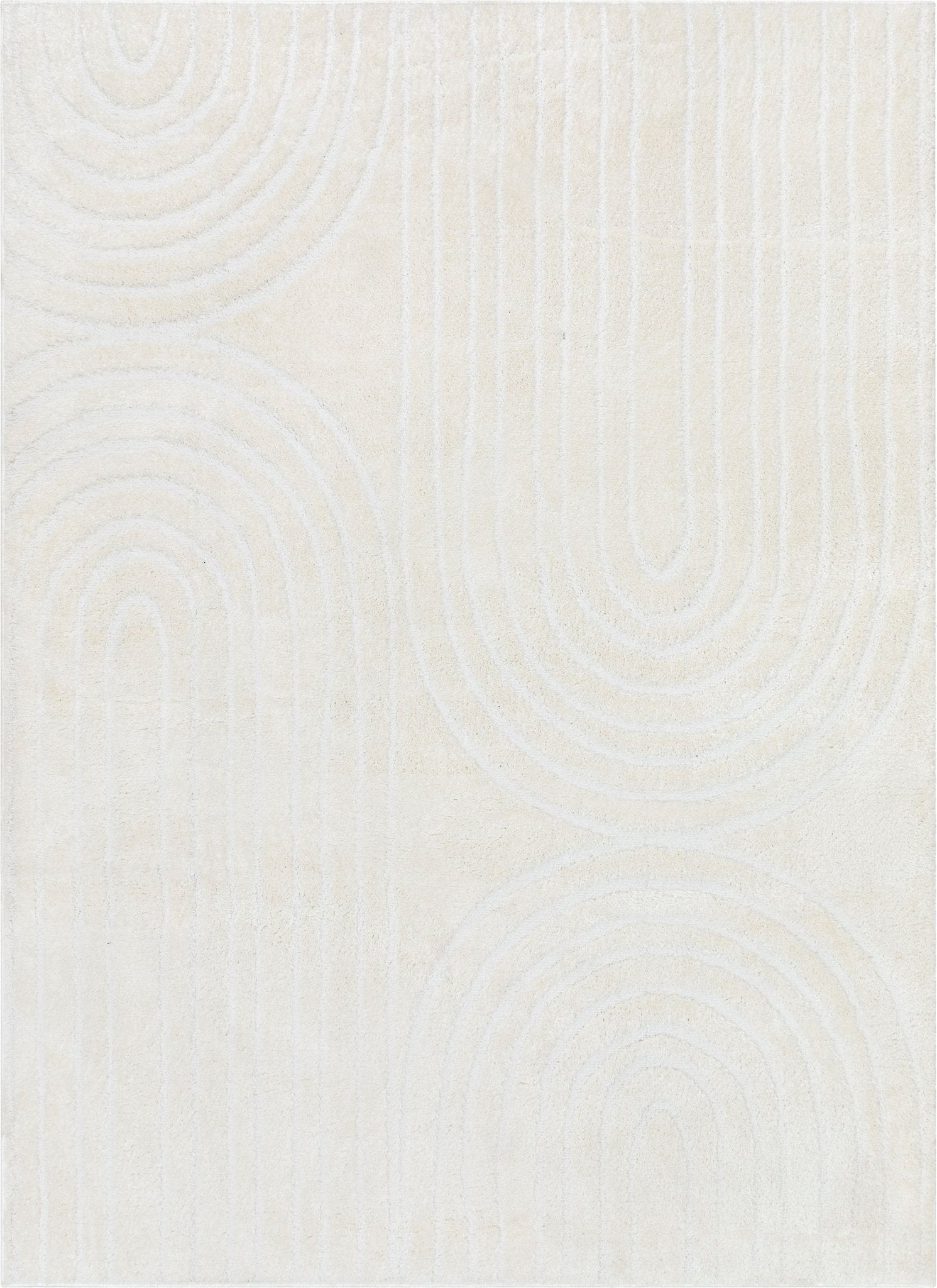 Rainbow Shag Geometric Ivory High-Low Rug、mySite、gigharbornorthrealestate