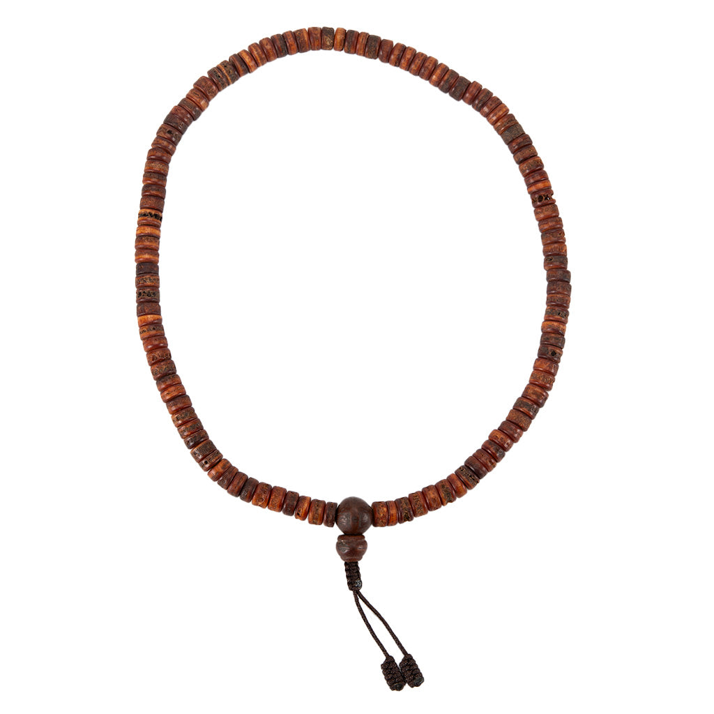 Fossilized Bone & Bodhi Seed Mala Set、mySite、topwebapps