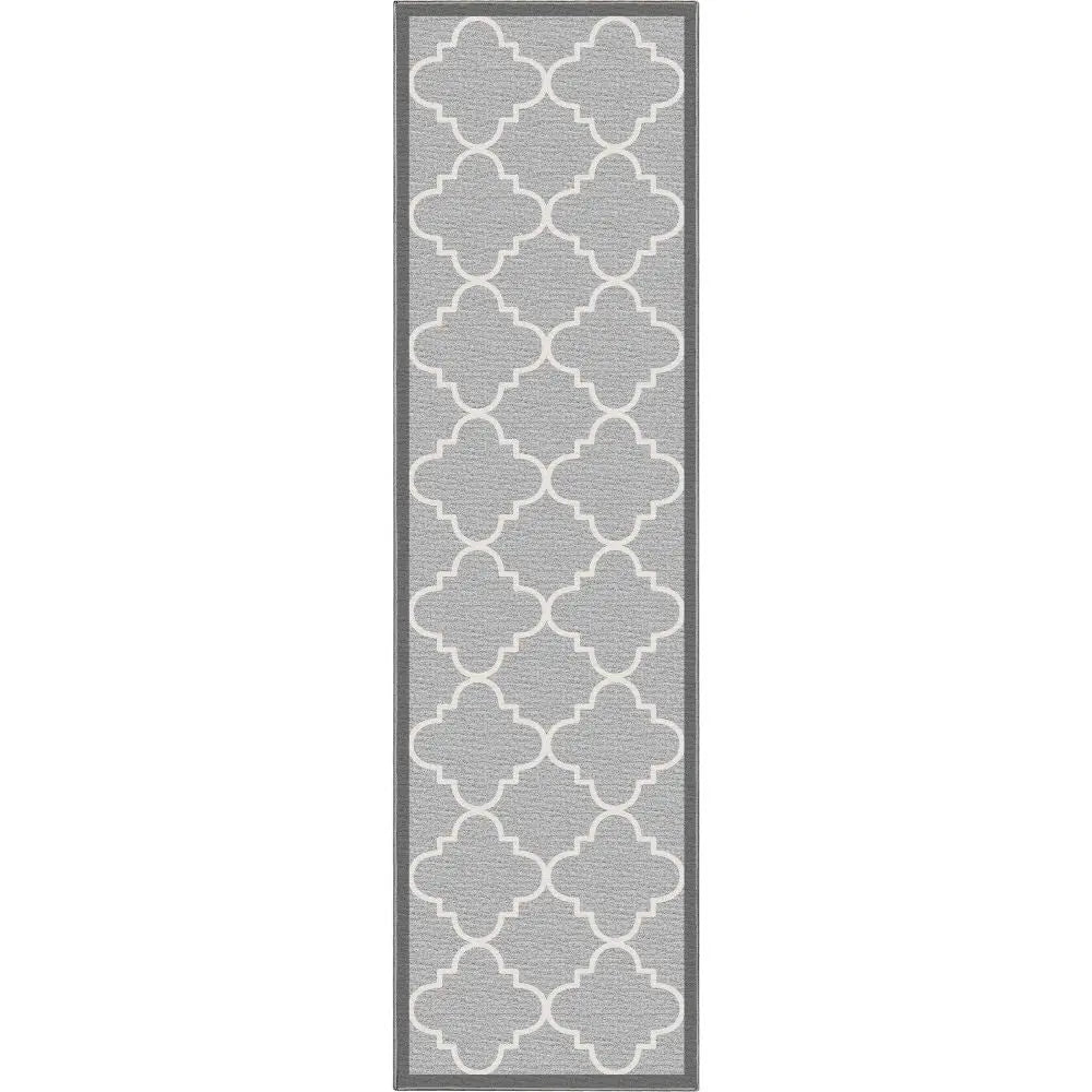 Brooklyn Trellis Grey Modern Flat-Weave Cotton Backing Rug、mySite、gigharbornorthrealestate