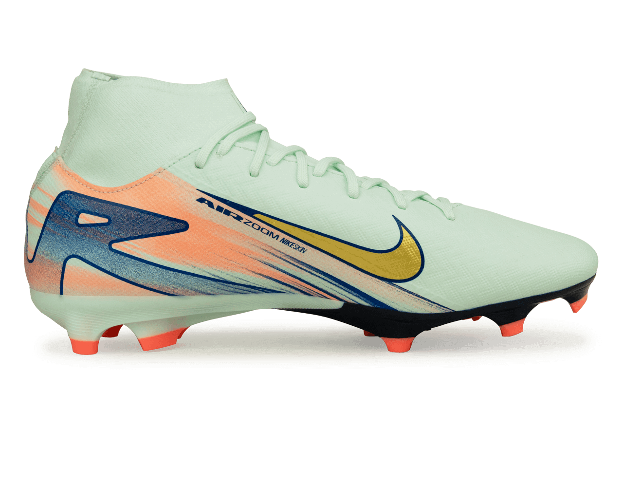 Nike Men's Zoom Mercurial Superfly 10 Academy MDS 009 FG/MG Barely Green/Metallic Gold、mySite、noshort