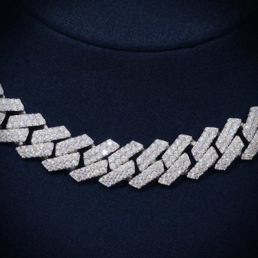10MM Round Cut Moissanite Cuban Link Chain 14K Gold、mySite、hinf8tx79