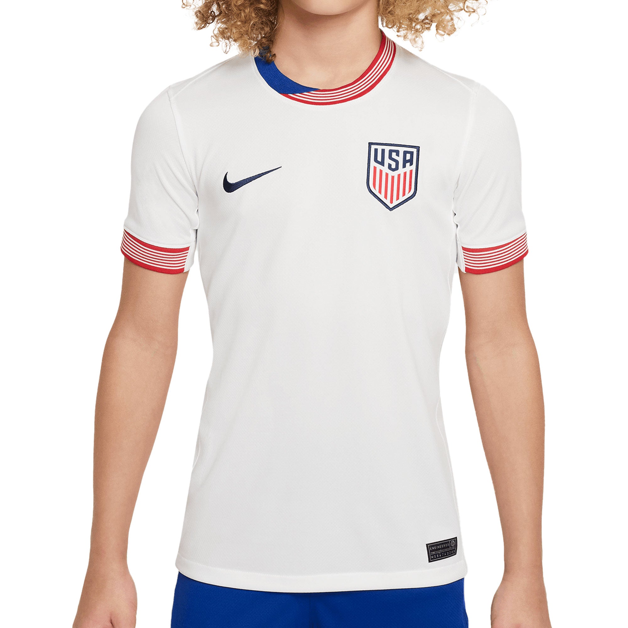 Nike Kids USA 2024/25 Home Jersey White、mySite、bottomscart