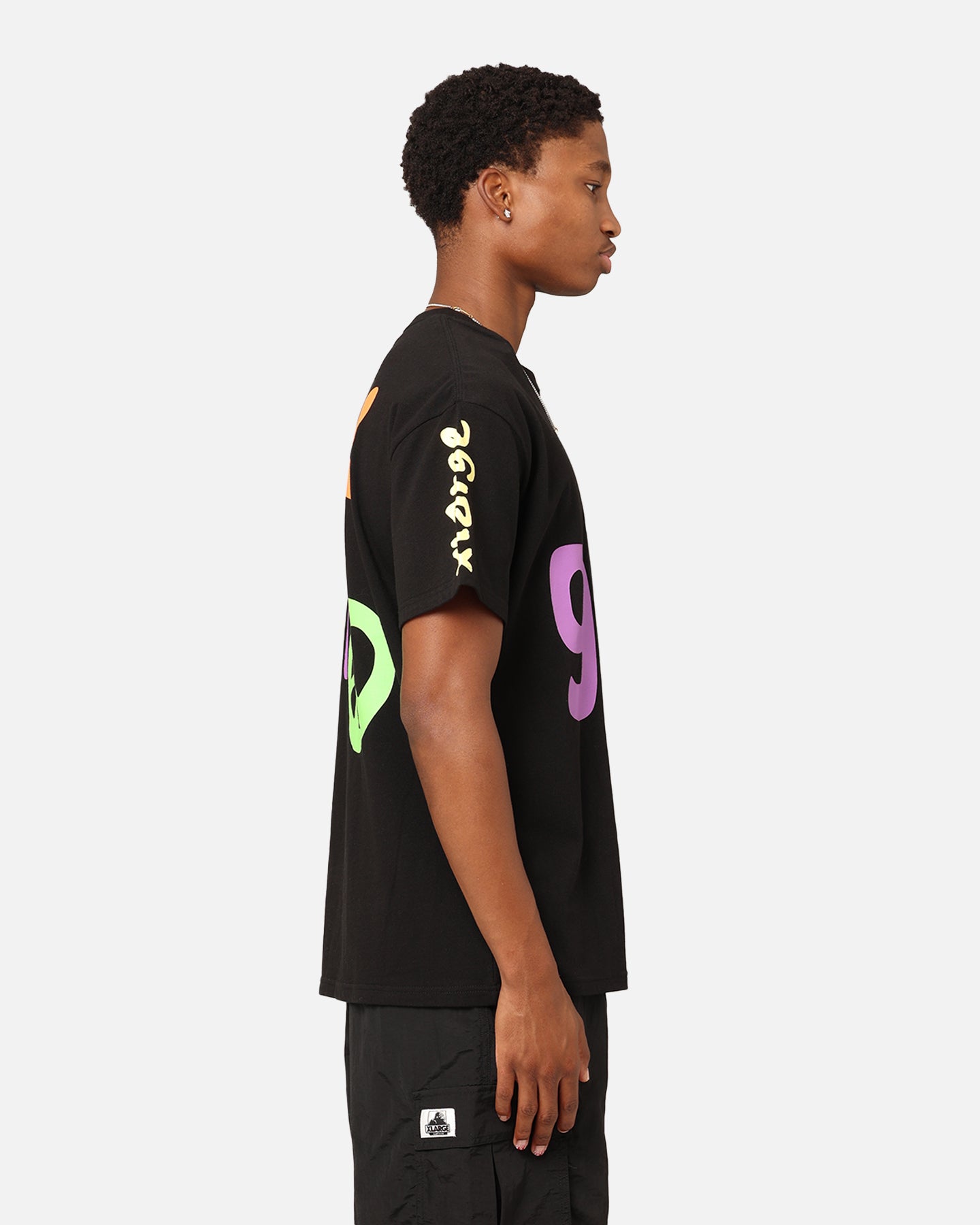 X-Large Flower And Peace T-Shirt Black、mySite、zt4zffjzw