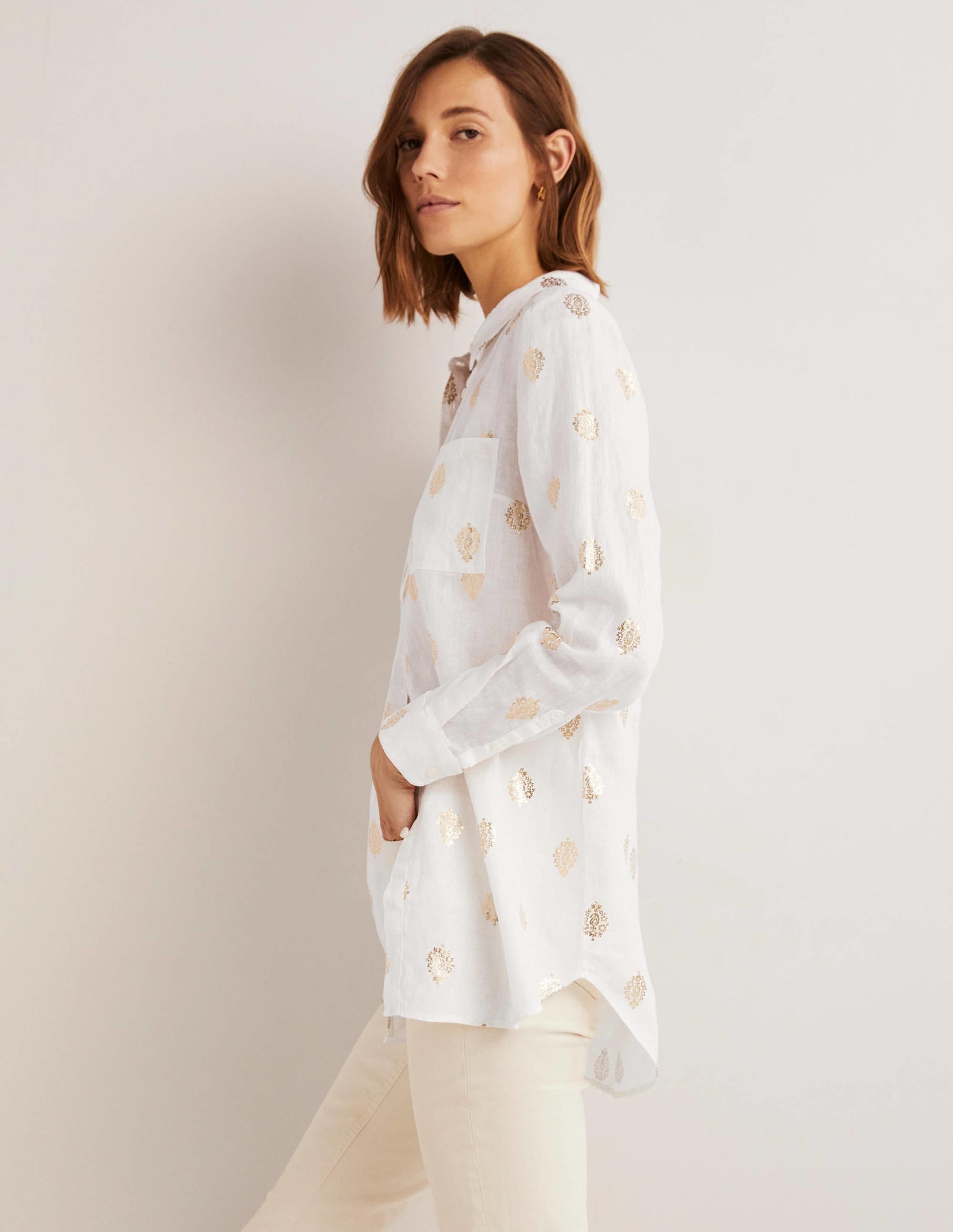  Linen Shirt-Ivory, Opulent Paisley、mySite、ashleygrahame