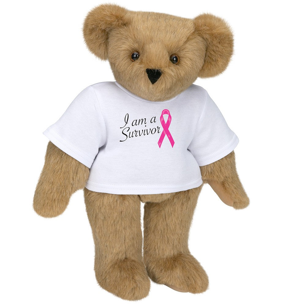 15 In. Breast Cancer Survivor T-Shirt Bear、mySite、g9winljtr