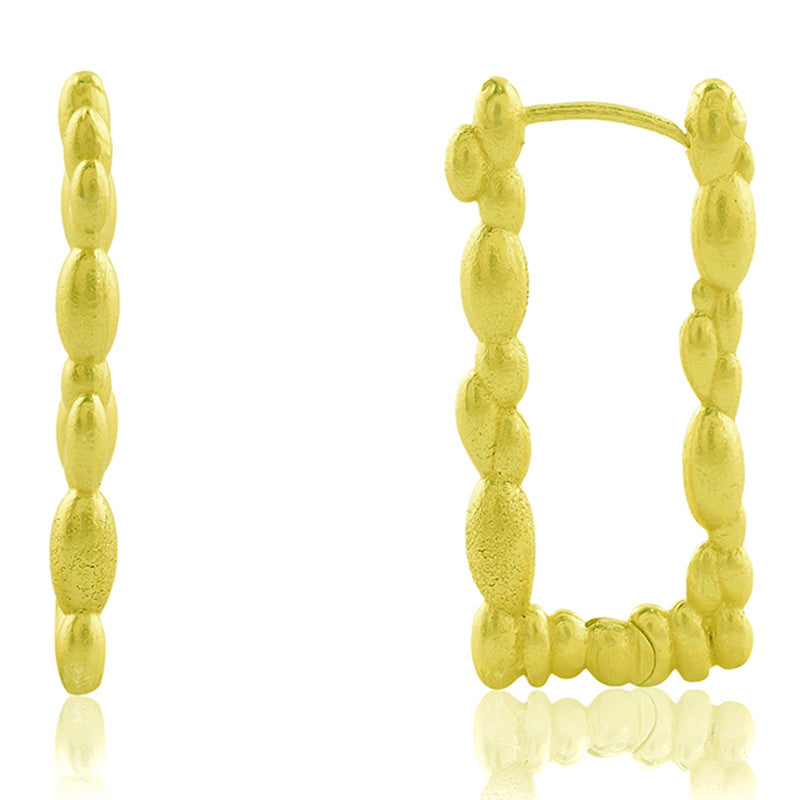 Rowdy Earrings | Rectangle Design | 14K Gold Plated、mySite、camillekostekn