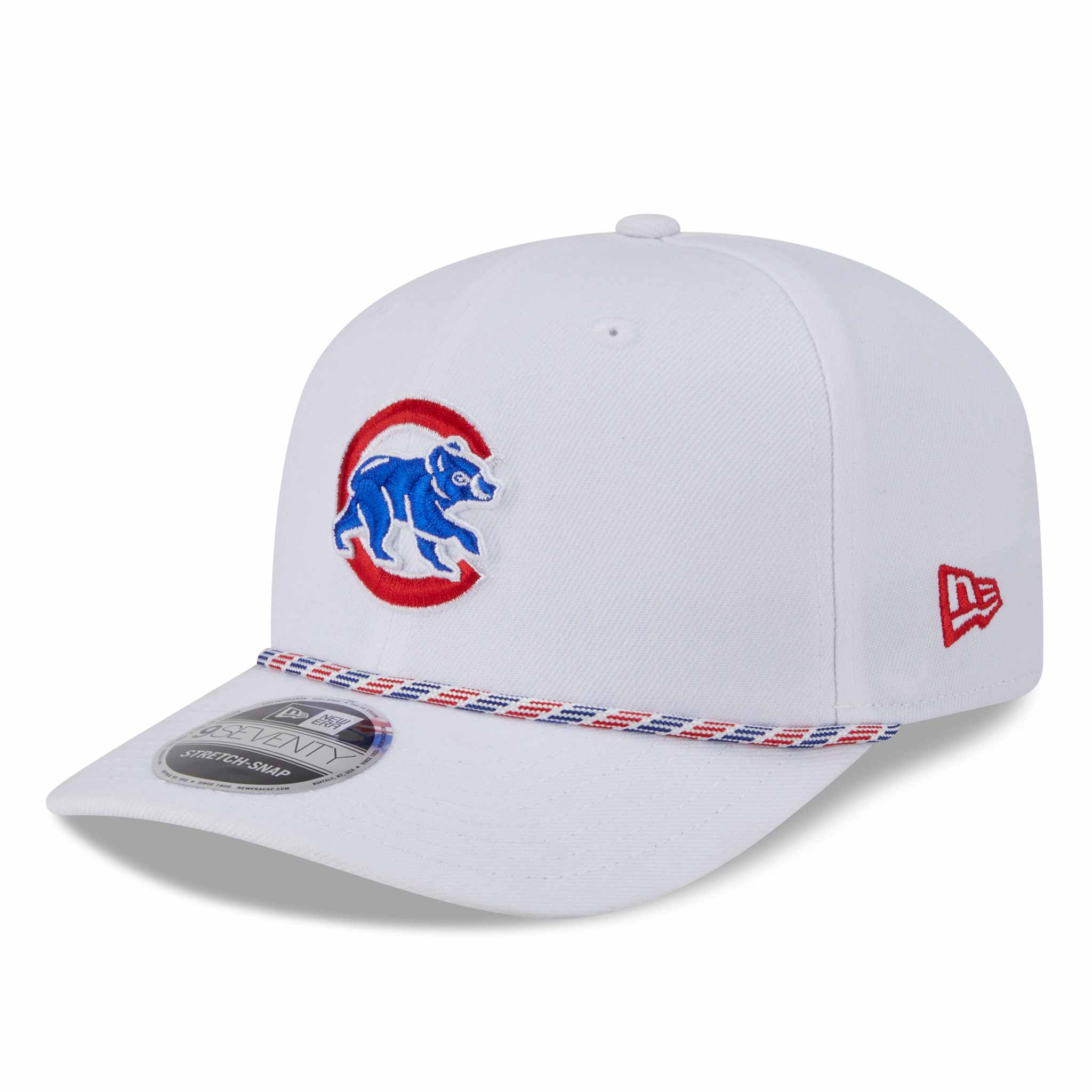 Chicago Cubs New Era Walking Bear White Multi Rope 9SEVENTY Stretch Snap Adjustable Cap、mySite、vikingsvslions