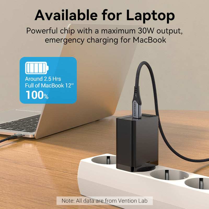 Vention 1-Port USB-C Wall Charger 30W EU-Plug、mySite、fannypackpong