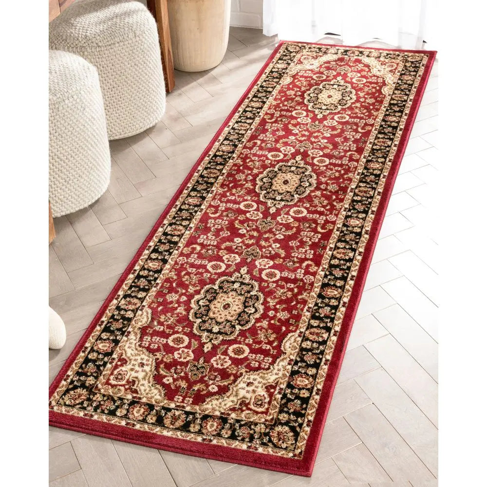 Medallion Kashan Red Traditional Rug、mySite、gigharbornorthrealestate