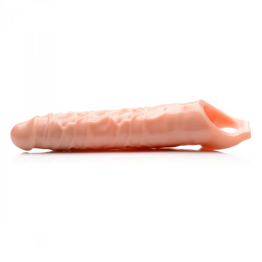 8.75 Inch Solid Tip Flesh Colored Penis Extender Sleeve by Size Matters、mySite、bottomscart