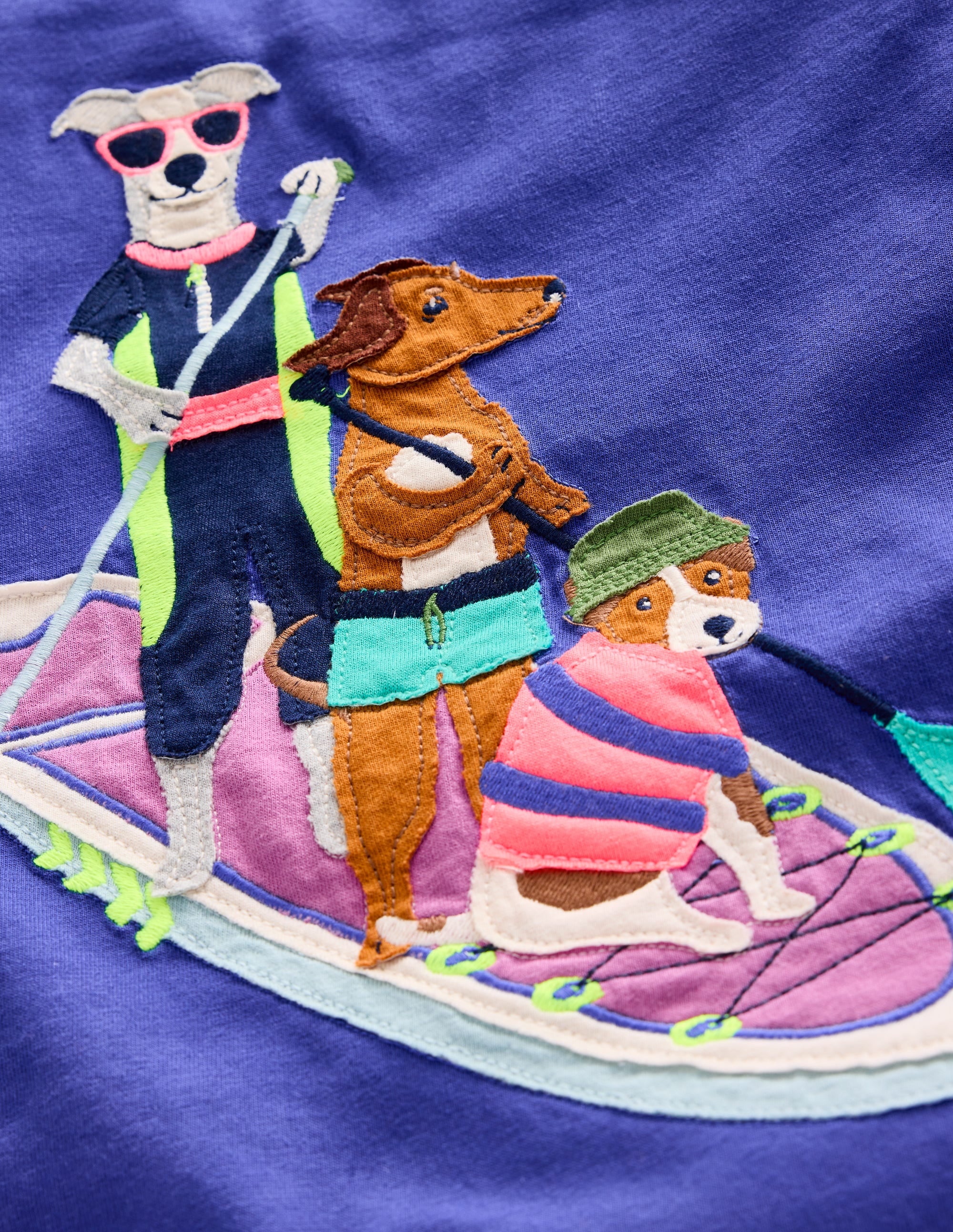  Short Sleeve Applique T-Shirt-Blue Heron Dogs、mySite、ashleygrahame
