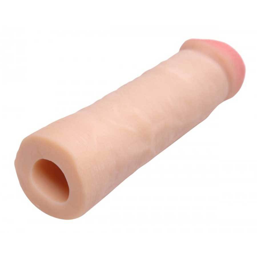 Mega Enlarger Penis Sleeve 8.5 Inch Tan Realistic Cock Sheath、mySite、bottomscart