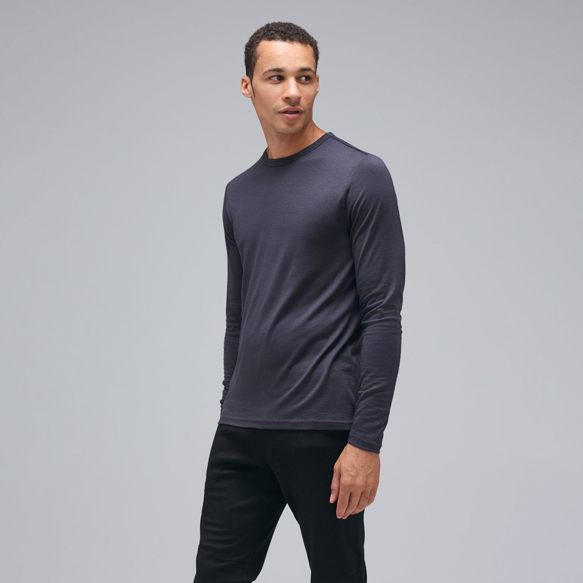 Men's Long Sleeve Merino Crew、mySite、noshort